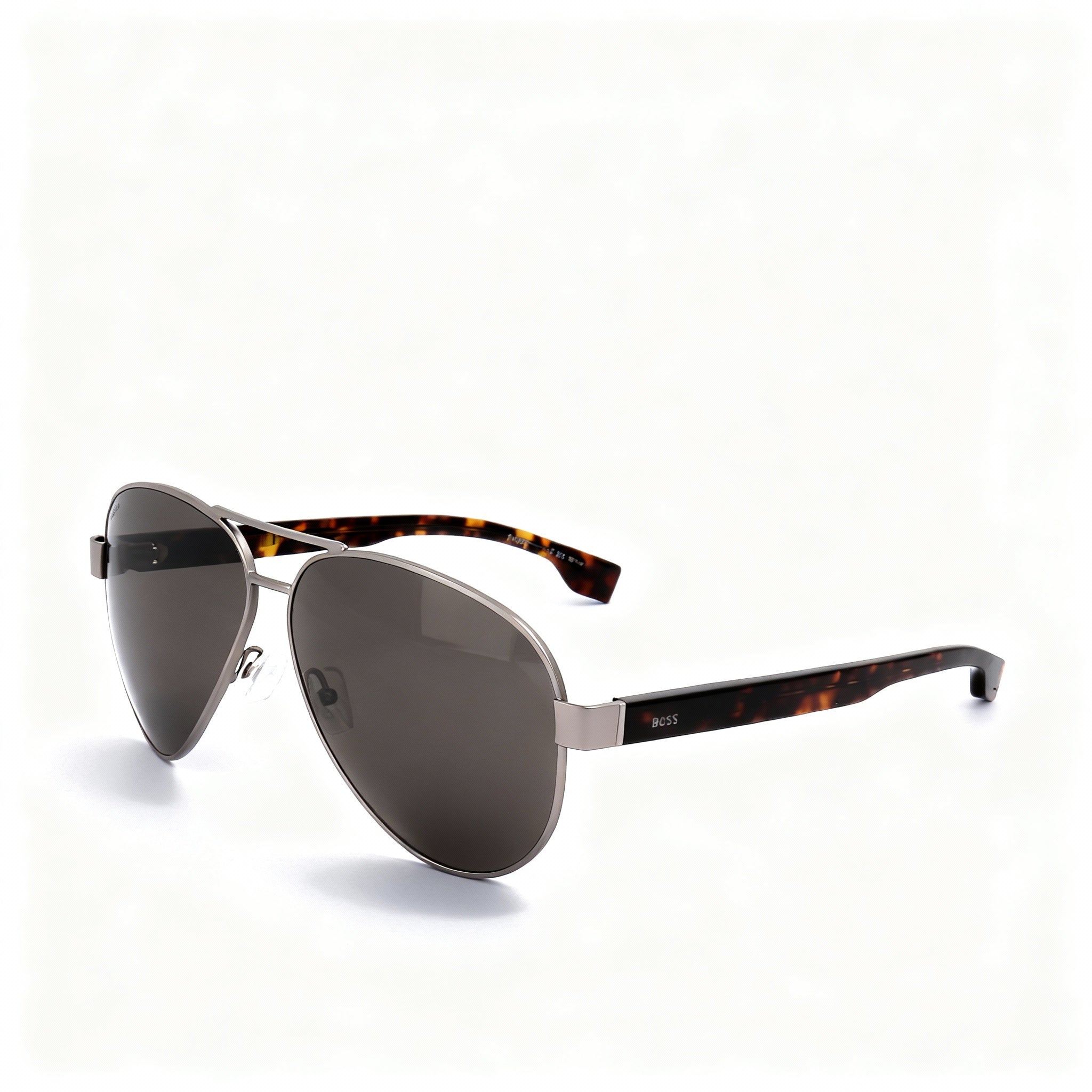 Hugo Boss Boss1560/O/S Men's Pilot Multicoloured Plastic Non-Polarized Gray-Brown Sunglasses 63mm