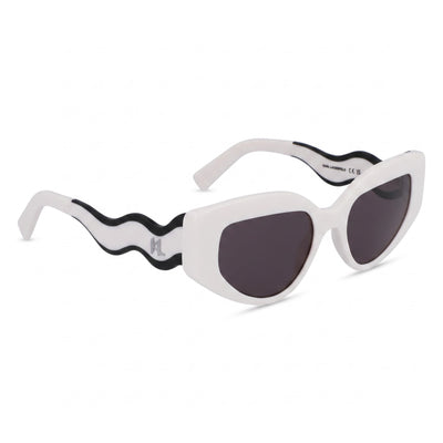 Gafas de sol KARL LAGERFELD Kl6144s para mujer, inyectadas, blancas mate, con protección UV, 50 mm