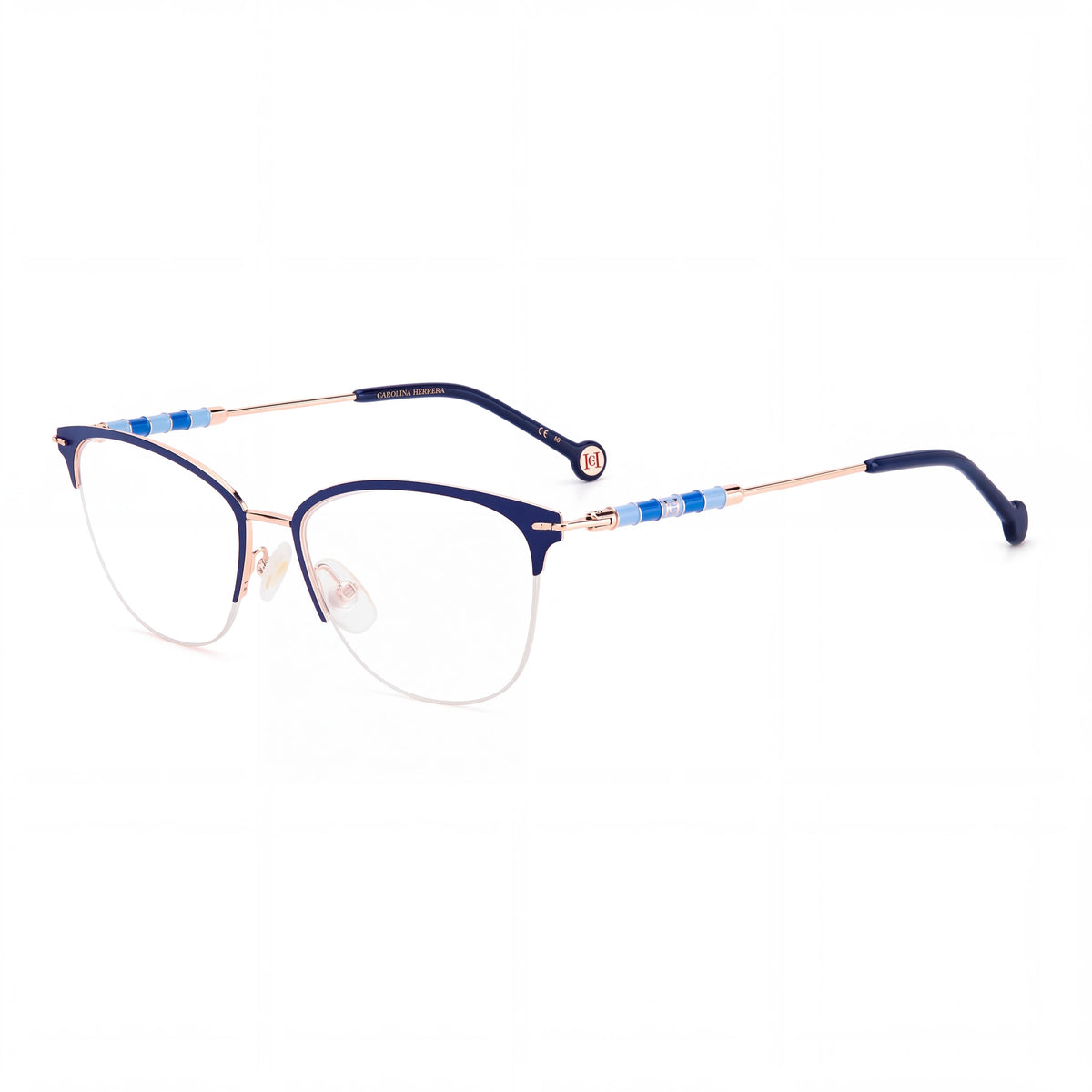 Carolina Herrera 106132 Women's Gold Blue Stainless Steel Eyeglasses 54mm, Photo 1