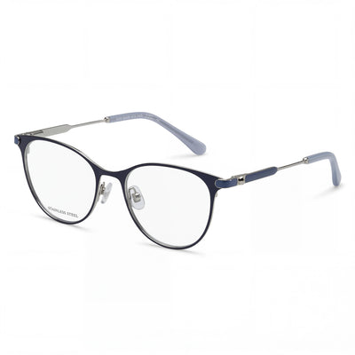 kate spade new york Modern Women's Stainless Steel Frame with Palladium Blue Polycarbonate Lenses 50mm Sunglasses