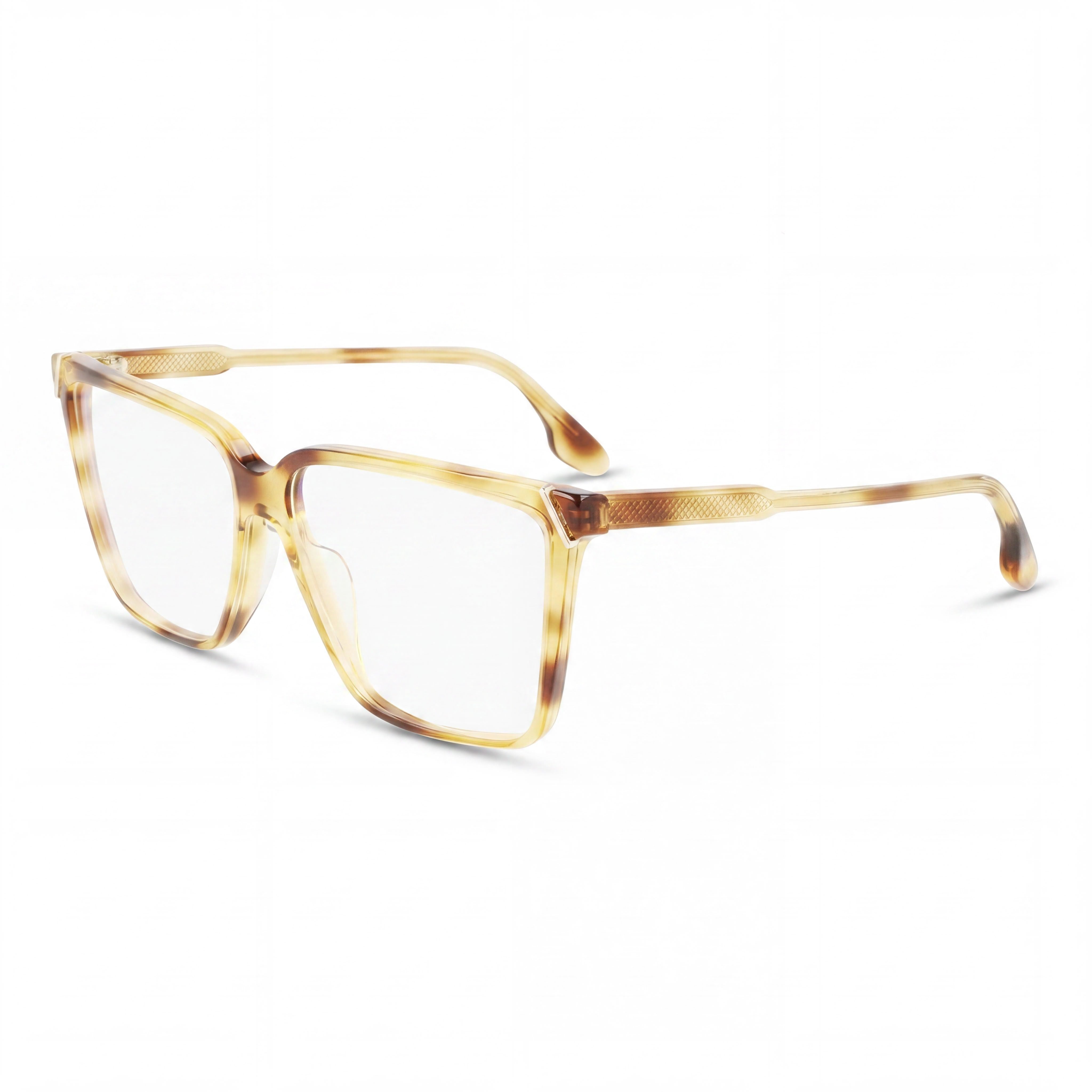 Victoria Beckham Modern Men's Sunglasses featuring Acetate Frame with Polycarbonate Lenses in Blonde Havana 56mm, Photo 1
