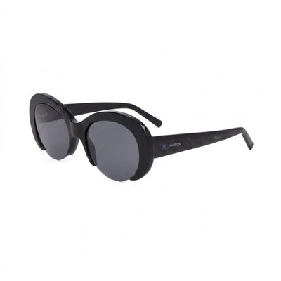 M Missoni Gafas de sol casuales para mujer de acetato negro con protección UV de 52 mm