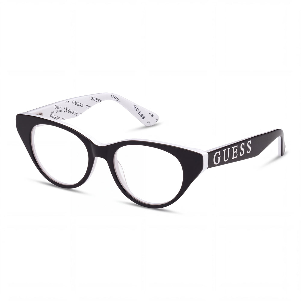 GUESS Gu9192 Women's Black Plastic Cat Eye Eyeglasses Frame with 47mm Lens Width, 16mm Bridge, 130mm Temple Length