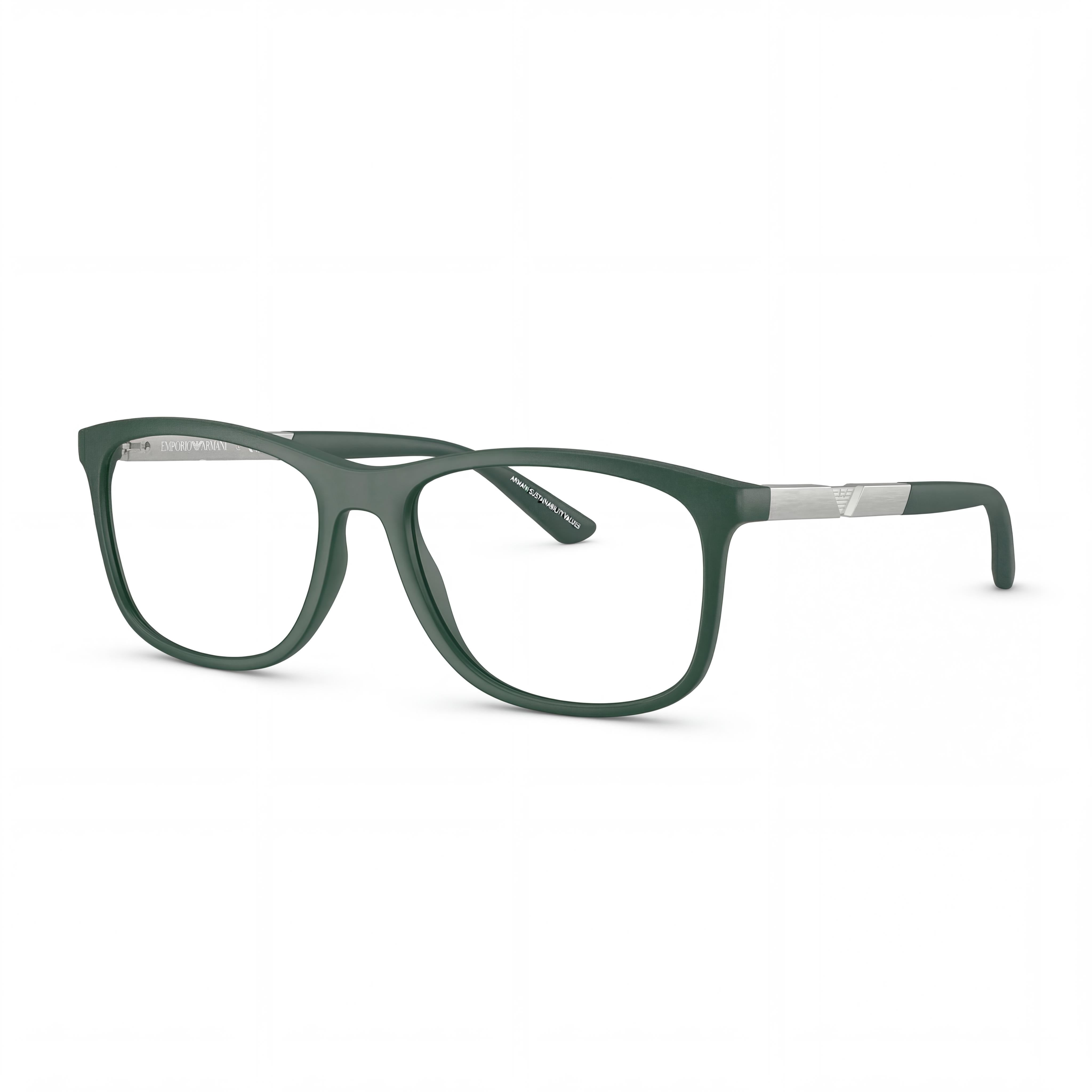 Emporio Armani Ea3247 Women's Eyeglasses, Plastic Frame, Matte Dark Green, 53mm Lens Width, Photo 1