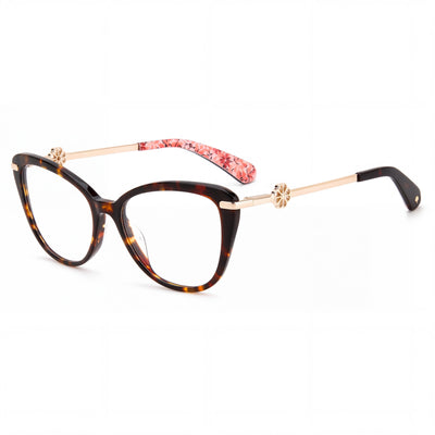 Gafas clásicas unisex kate spade new york Flavia con montura de plástico habana y lentes de policarbonato, 51 mm