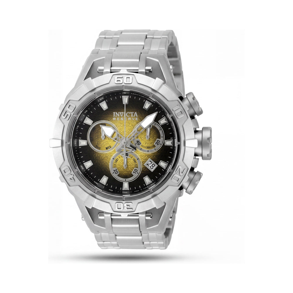 Invicta Reserve Ocean Warrior 47848 Reloj cronógrafo unisex de acero inoxidable de 54 mm con esfera amarilla