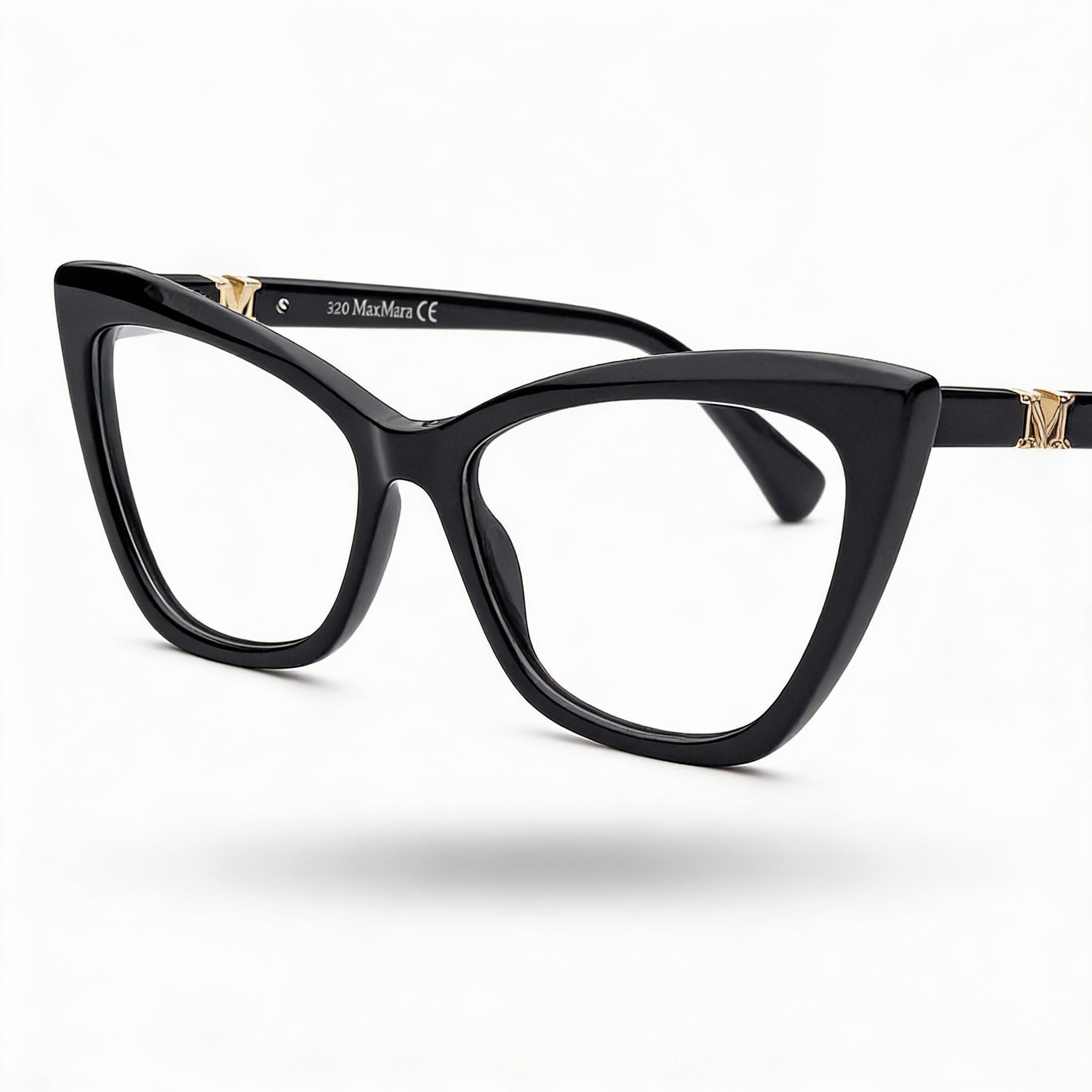 MaxMara MM5016 Women's Black Acetate Eyewear 54-15-140, Photo 1