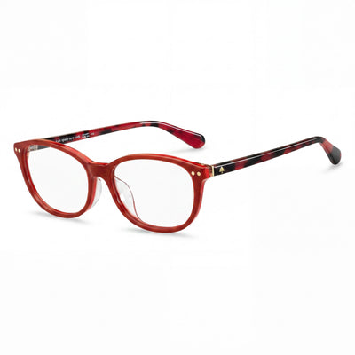 Kate Spade New York Evangeline/f Women's Modern Red Acetate Frame Polycarbonate Lens 53mm Lens 16mm Bridge 145mm Temple Eyewear
