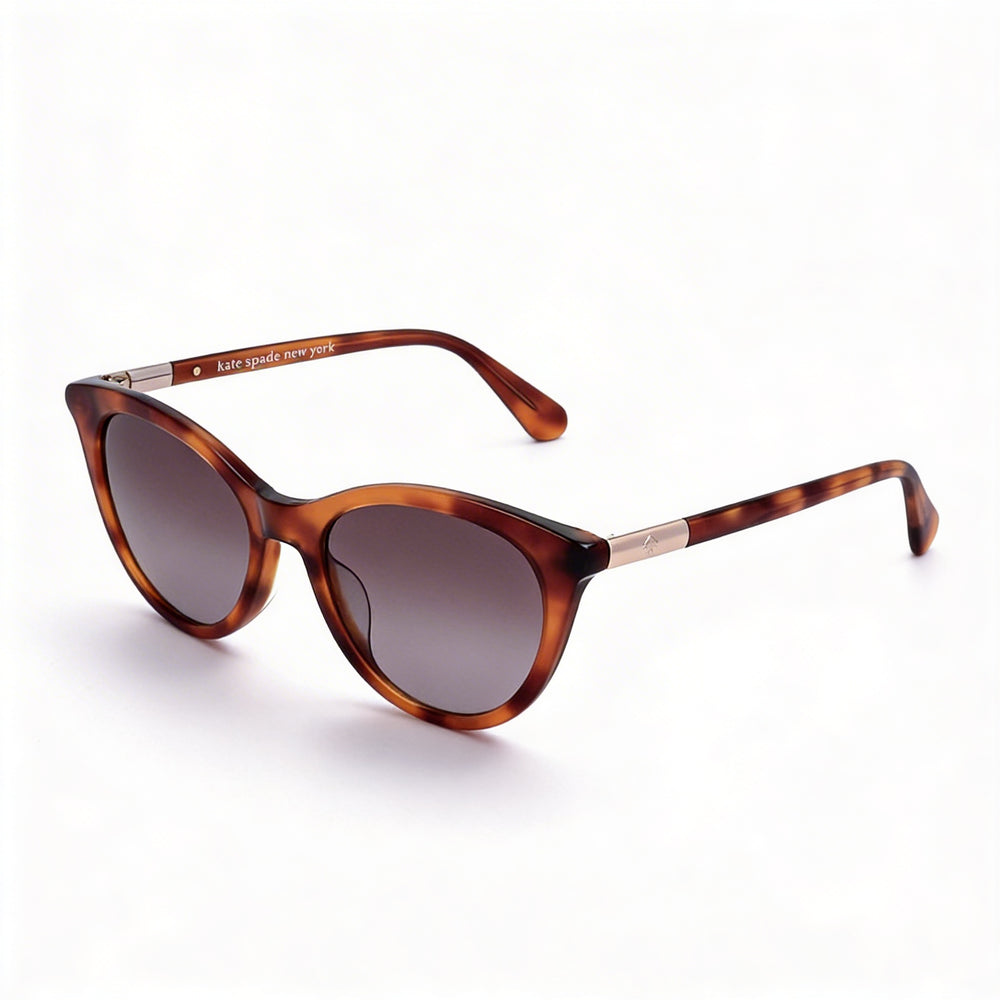 kate spade new york Janalynn/S Women's Cat-Eye Acetate Havana Brown Gradient UV Protection Sunglasses 51mm