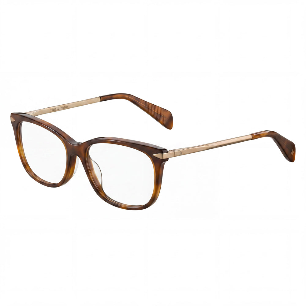 Rag & Bone Rnb 3006 - Montura de metal para mujer, color amarillo, dorado habano, transparente, sin montura óptica, 54 mm