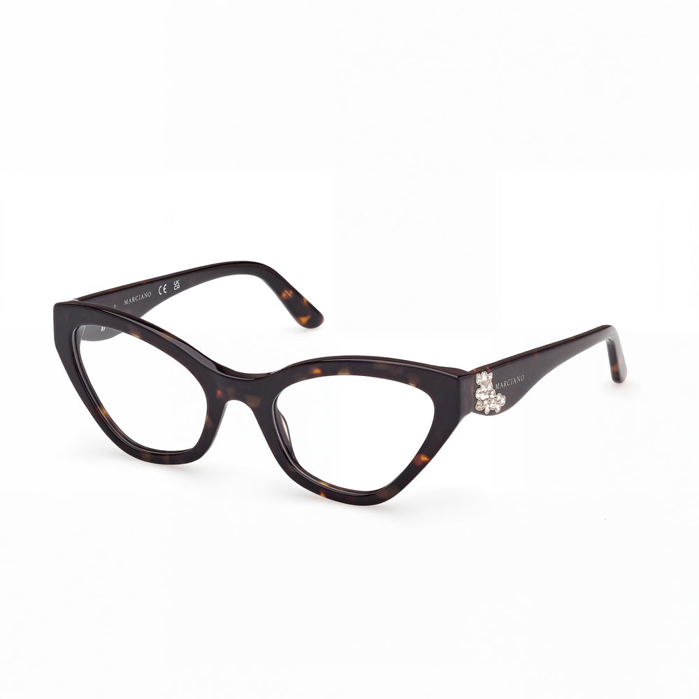 Gafas Guess by Marciano Gm50038 para mujer, con montura de plástico habana oscura y lentes de policarbonato, 53 mm