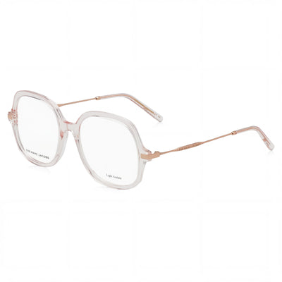 Gafas listas para graduar de acetato rosa con montura cuadrada para mujer Marc Jacobs Modern, con lentes de demostración transparentes 53-19-145