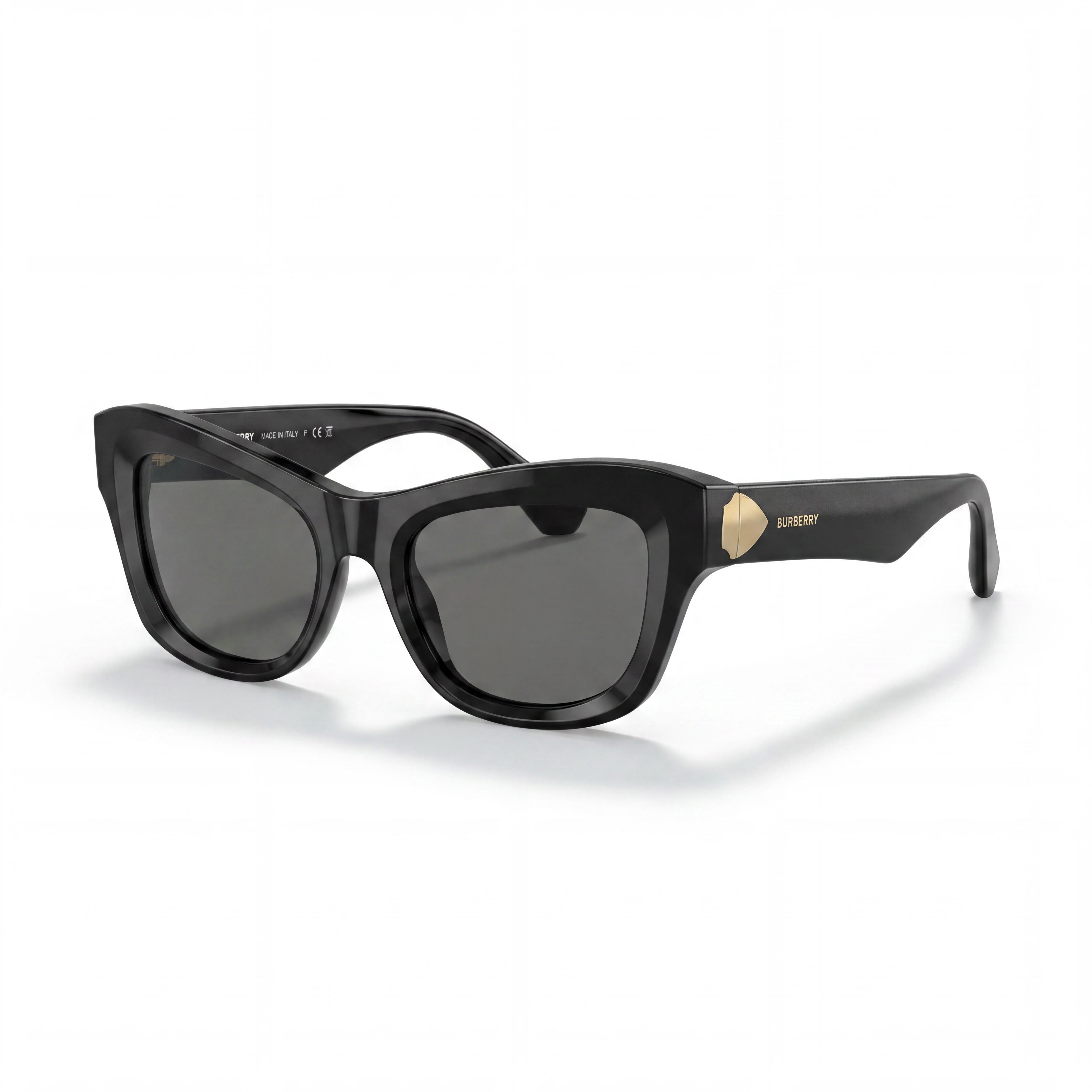 BURBERRY Be 4442u Unisex Black Dark Grey Acetate Cat Eye Sunglasses 51mm, Photo 1