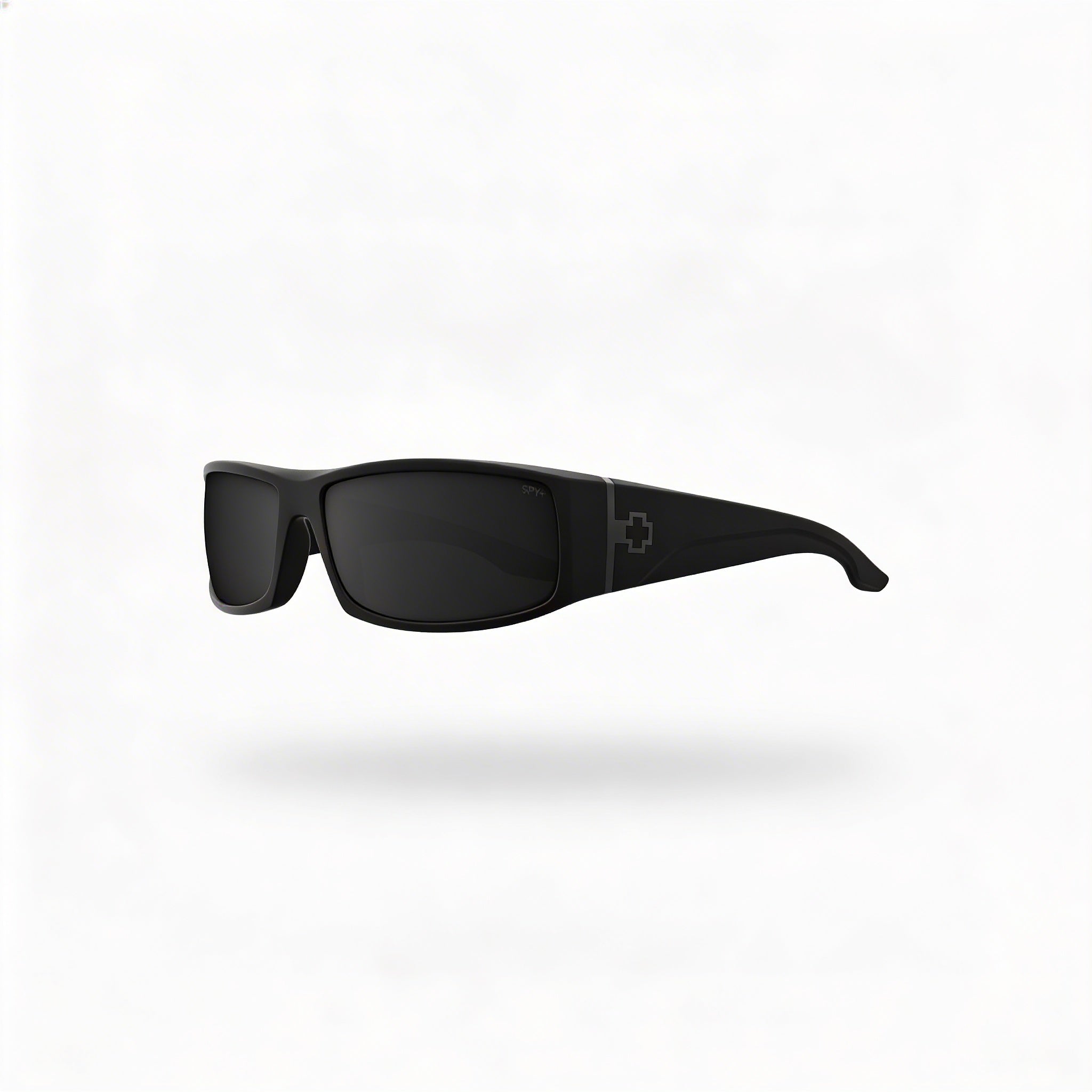 Spy Cooper XL Unisex Rectangular Wrap Sunglasses Soft Matte Black Happy Boost Polar Black Mirror Polarized UV Protection X-Large, Photo 1