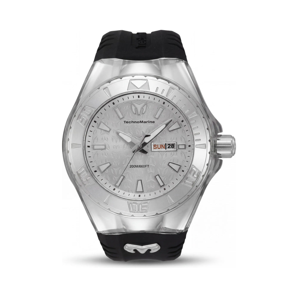 Technomarine Cruise TM-122016 Unisex Modern 36mm Silver Case Silicone Quartz Water Resistant Watch