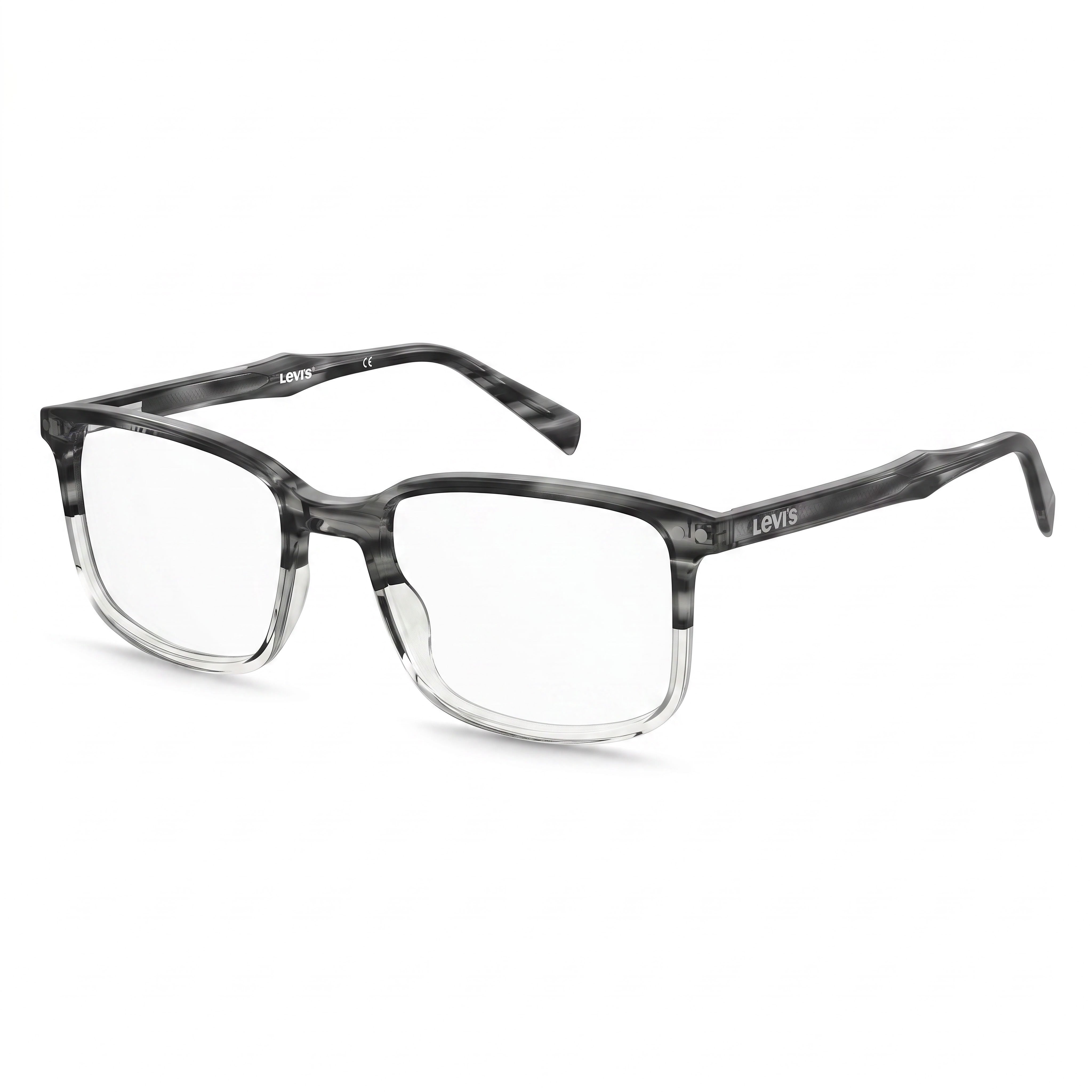 Gafas de vista Levi's LV 5019 rectangulares de polimetilmetacrilato para hombre, transparentes, blancas y grises, talla 54-19-145, Photo 1