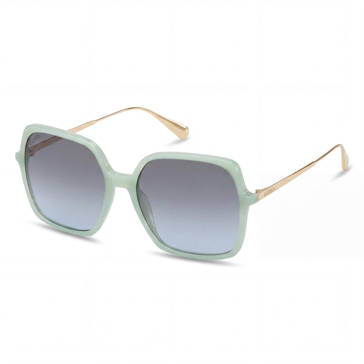 Max & Co. Modern Women's Injected Light Green Grey Non-Polarized UV Protected Sunglasses 57mm, Photo 1