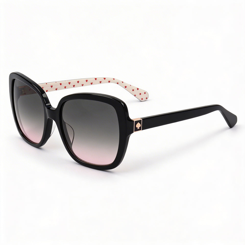 Kate Spade New York Wilhemina/S Women's Black Green Shaded Pink Plastic Prescription-Ready UV 300 Sunglasses 55mm