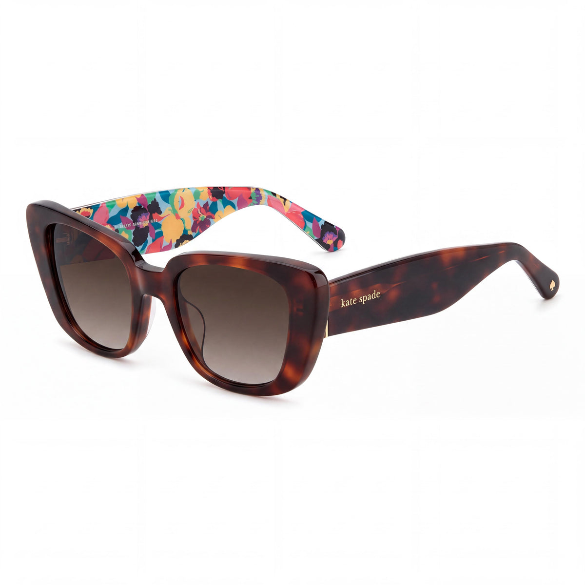 Gafas de sol rectangulares de acetato ligero Fabia/S Havana Brown de 51 mm para mujer de kate spade new york con 100 % protección UV, Photo 1