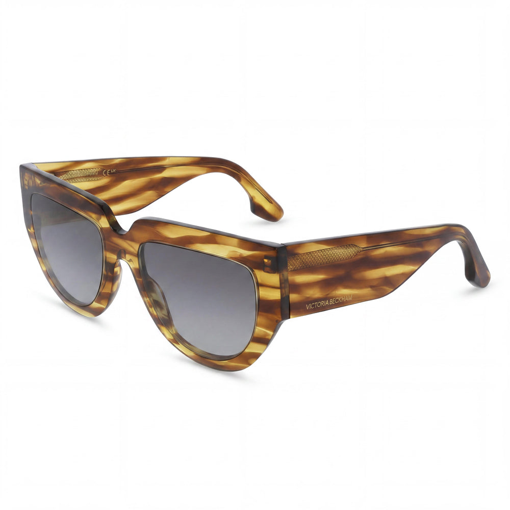 Gafas de sol Victoria Beckham Vb679s para mujer, color tabaco a rayas, lentes de 53 mm, puente de 19 mm, patillas de 145 mm