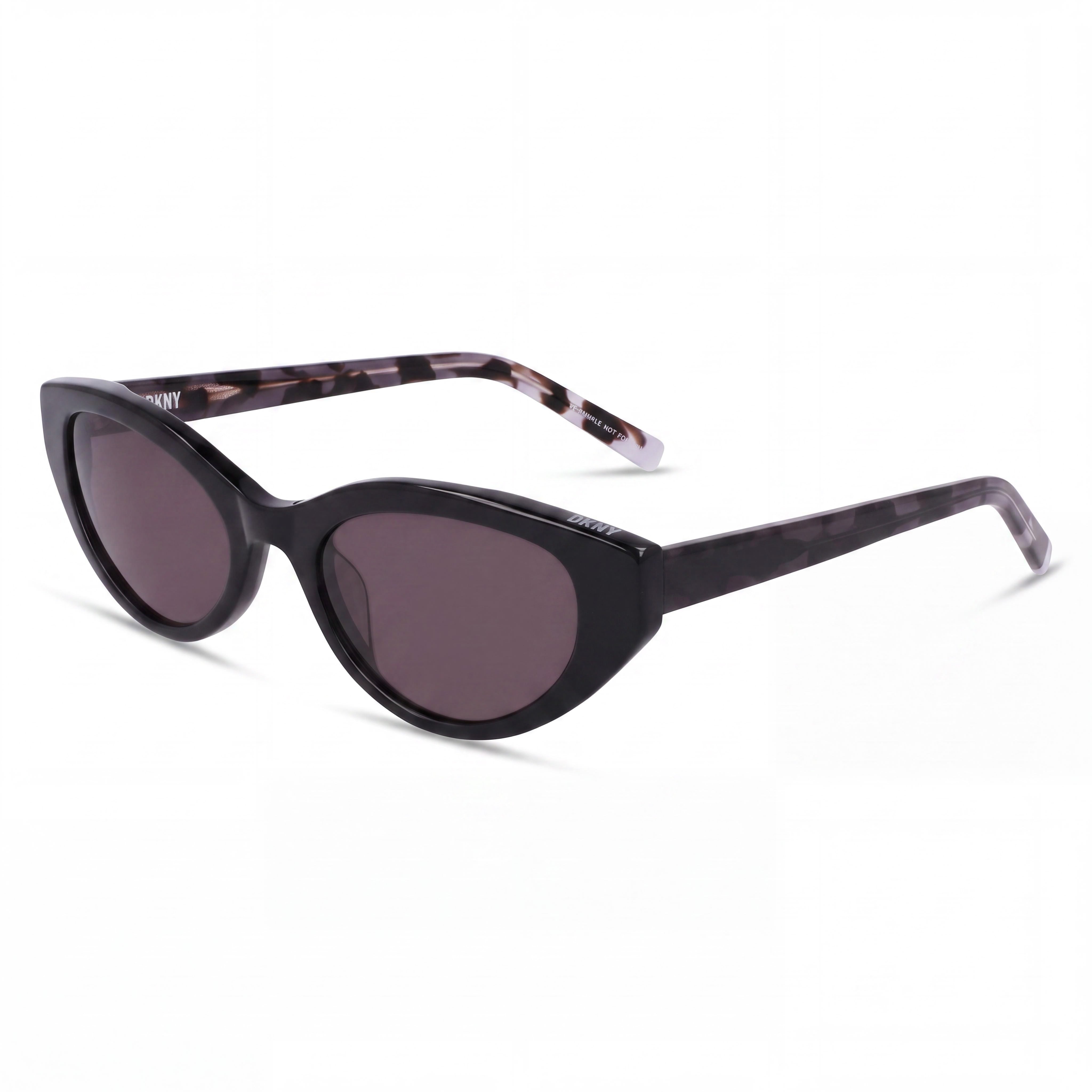 DKNY Classic Women's Black Acetate Frame, UV Protected Polycarbonate Lens Sunglasses, 51mm, Photo 1