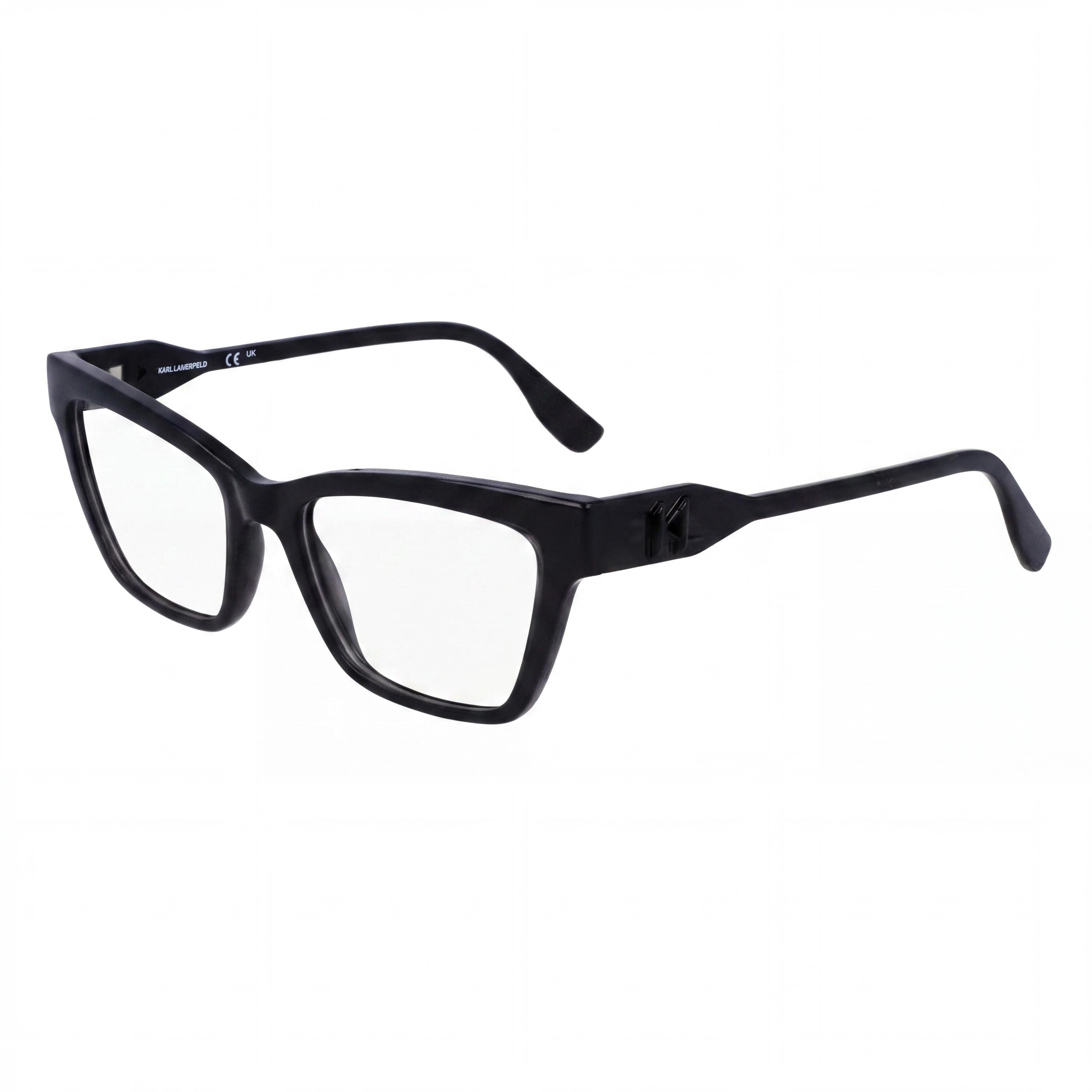 KARL LAGERFELD Modern Women’s Dark Grey Injected Plastic Frame with Dark Grey Polycarbonate Lenses Sunglasses, Photo 1