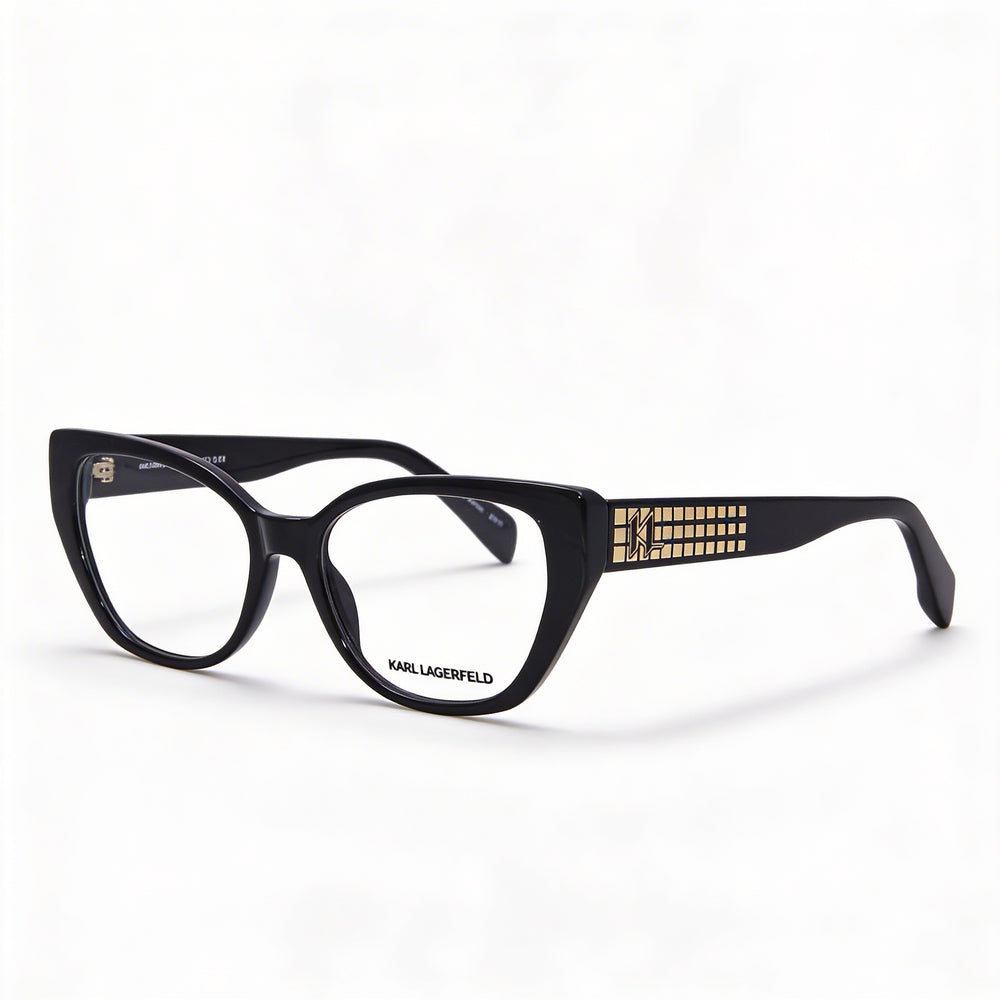 KARL LAGERFELD Modern Women's Sunglasses with Black Injected Frame and Non-Polarized Lenses 53mm