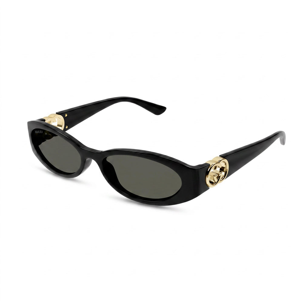 Gafas de sol Gucci GG1660S para mujer, montura negra, no polarizadas, con protección UV 100 % y lentes de 54 mm.