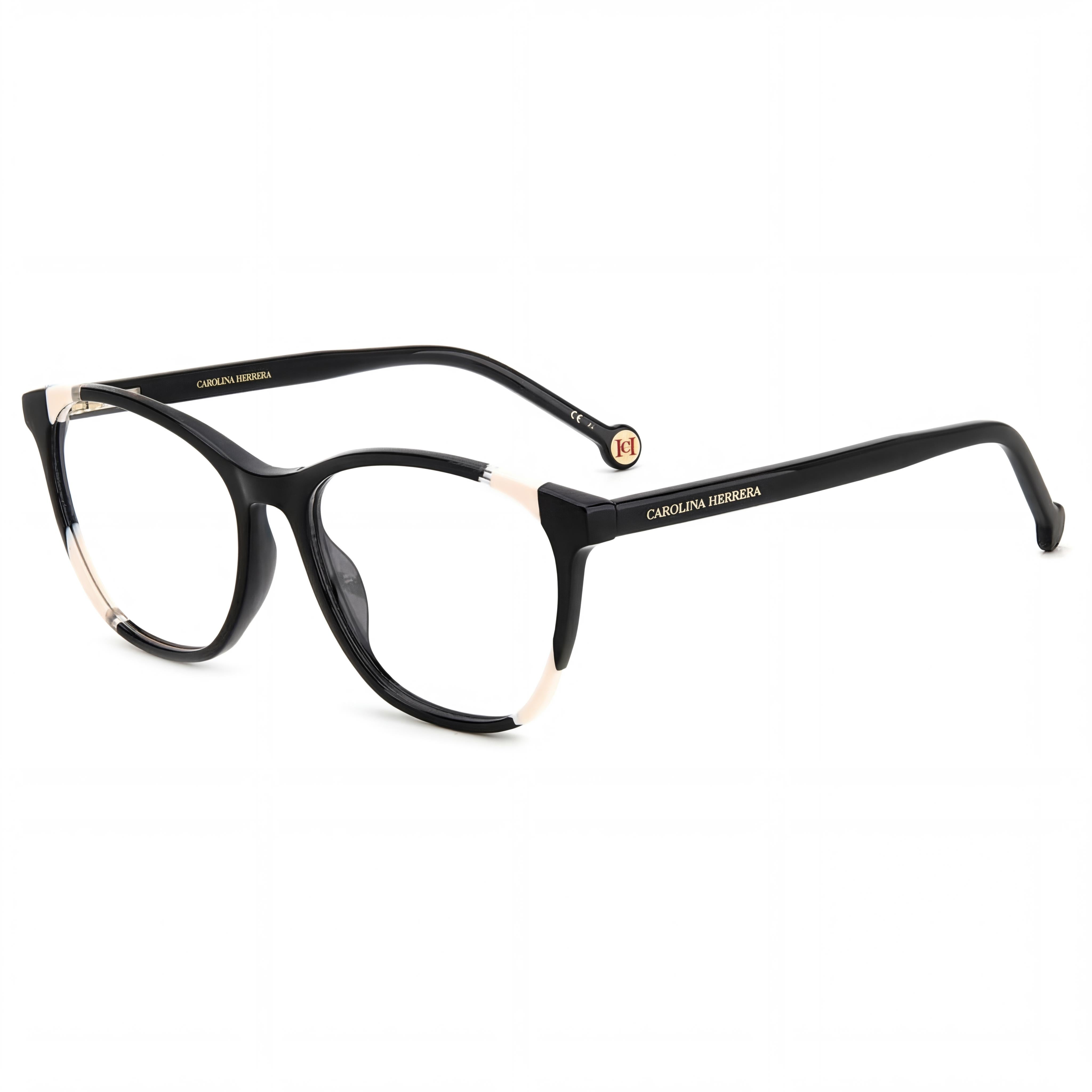Carolina Herrera Her 0123 Gafas de sol para mujer con montura de acetato y lentes de policarbonato, color negro nude, 54 mm, Photo 1