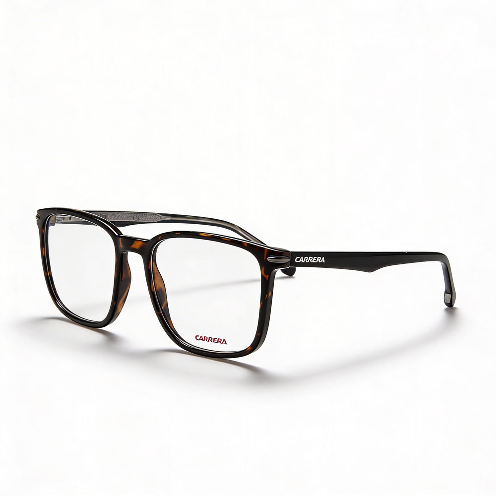 Gafas Carrera modernas unisex con montura de plástico, lentes de policarbonato no polarizadas, Habana, ancho de lente de 53 mm