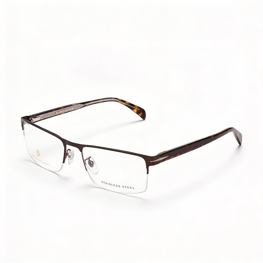 Gafas de sol David Beckham DB 1068 unisex modernas de acero inoxidable Matrut marrón, 58 mm, protección UV