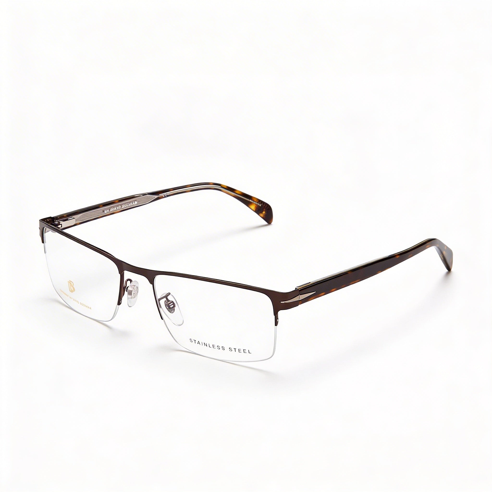 Gafas de sol David Beckham DB 1068 unisex modernas de acero inoxidable Matrut marrón, 58 mm, protección UV, Photo 1