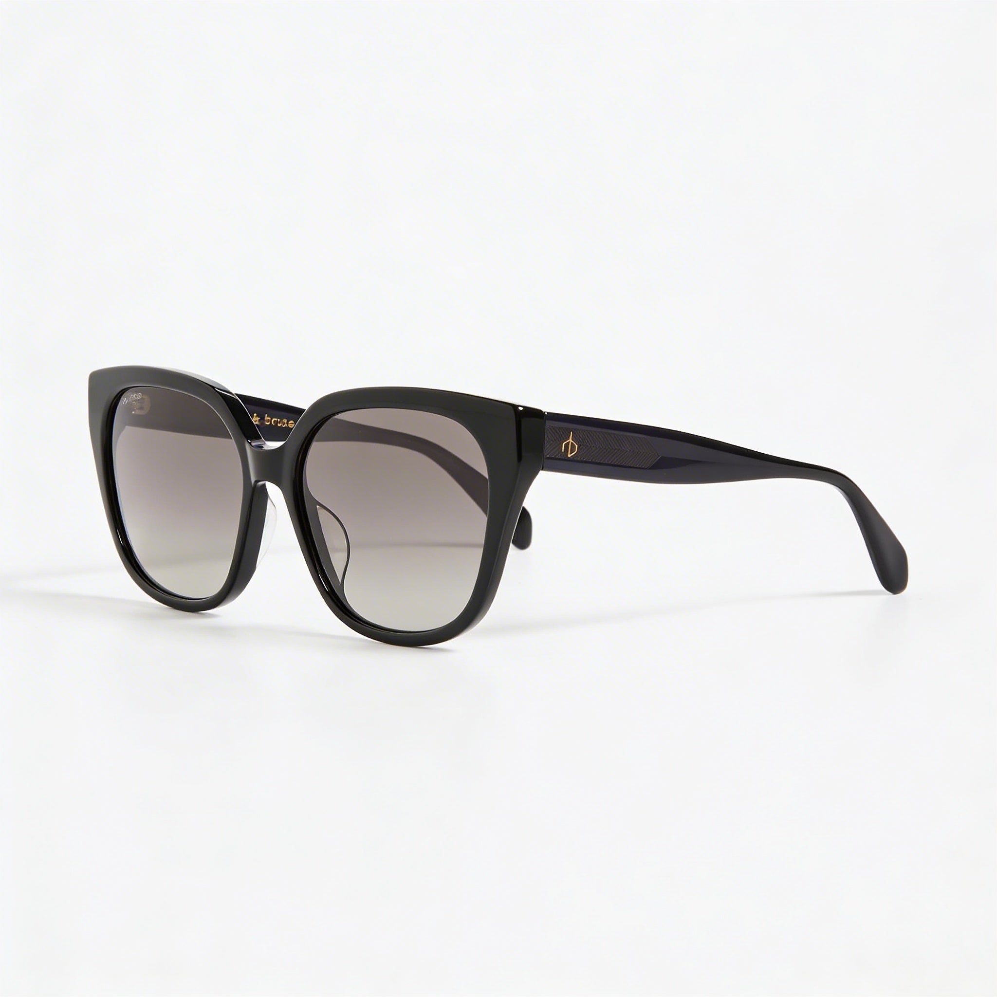 Rag & Bone Classic Women's Black Plastic Polarized UV Protected Grey Shaded Sunglasses 56mm, Photo 1