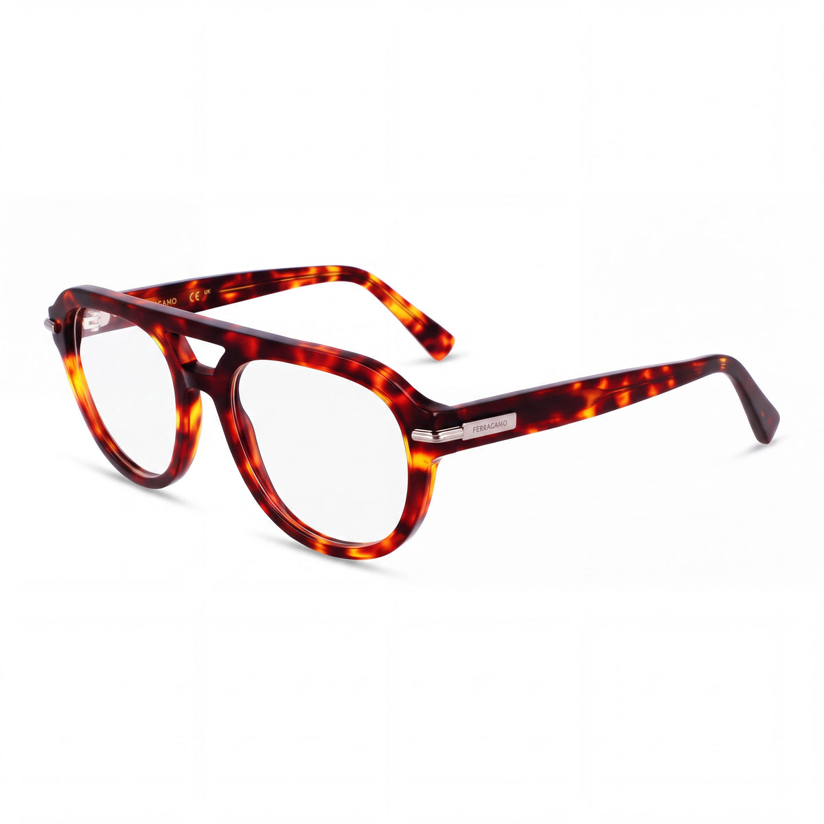 Salvatore Ferragamo SF3016 Women’s Eyeglass Frames crafted from Red Tortoise Acetate, Size 54-18-145mm, Photo 1