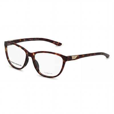 Monturas de gafas Under Armour Modern Havana Polyamide Inj Grill para mujer, lentes transparentes de demostración, aptas para prescripción médica, 54 mm