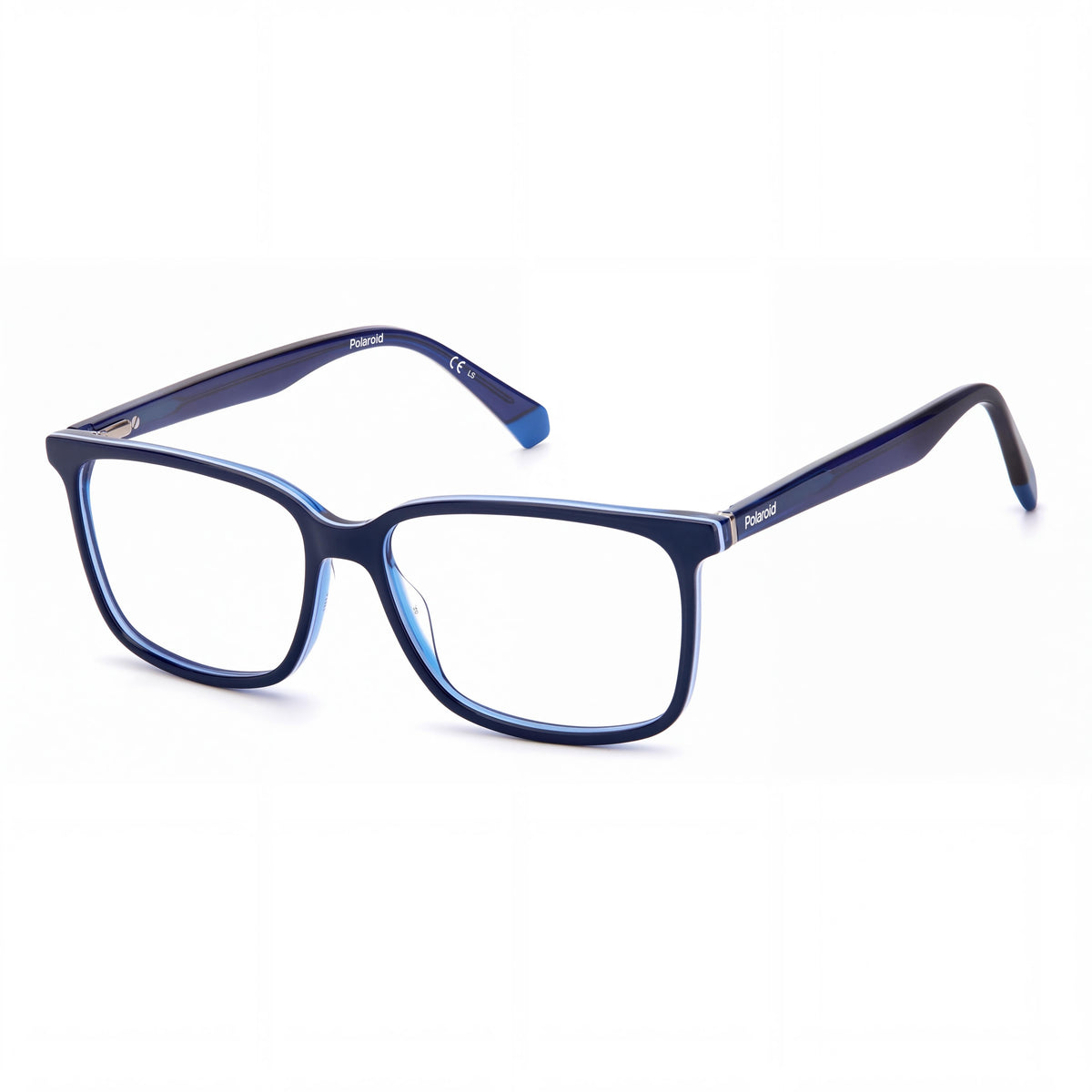 Polaroid D394 Men's Classic Plastic Eyeglasses Frame Blue Azure 55mm, Photo 1