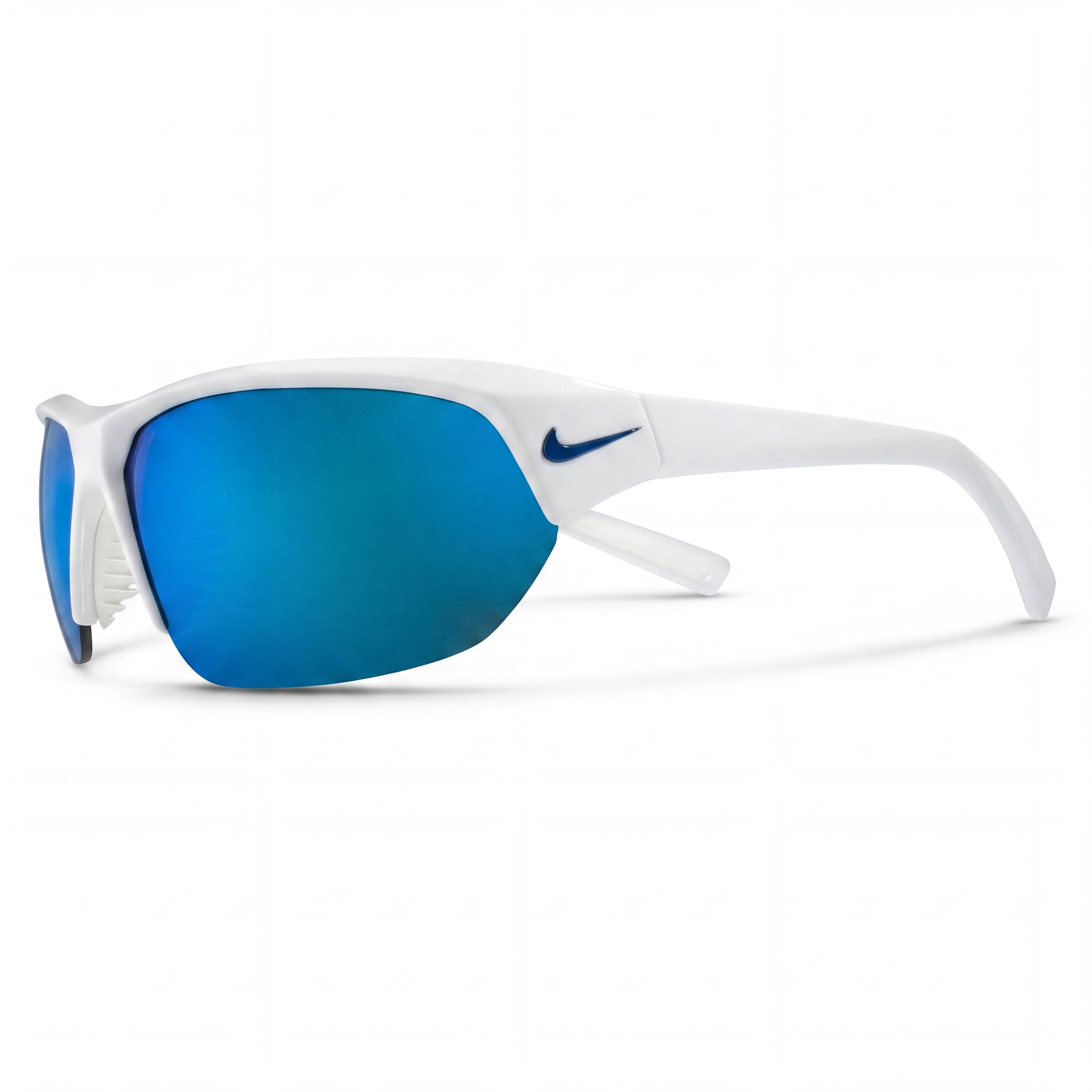 Gafas de sol Nike Baseball unisex de plástico gris rectangulares, con lentes de espejo azul no polarizadas y protección UV., Photo 1
