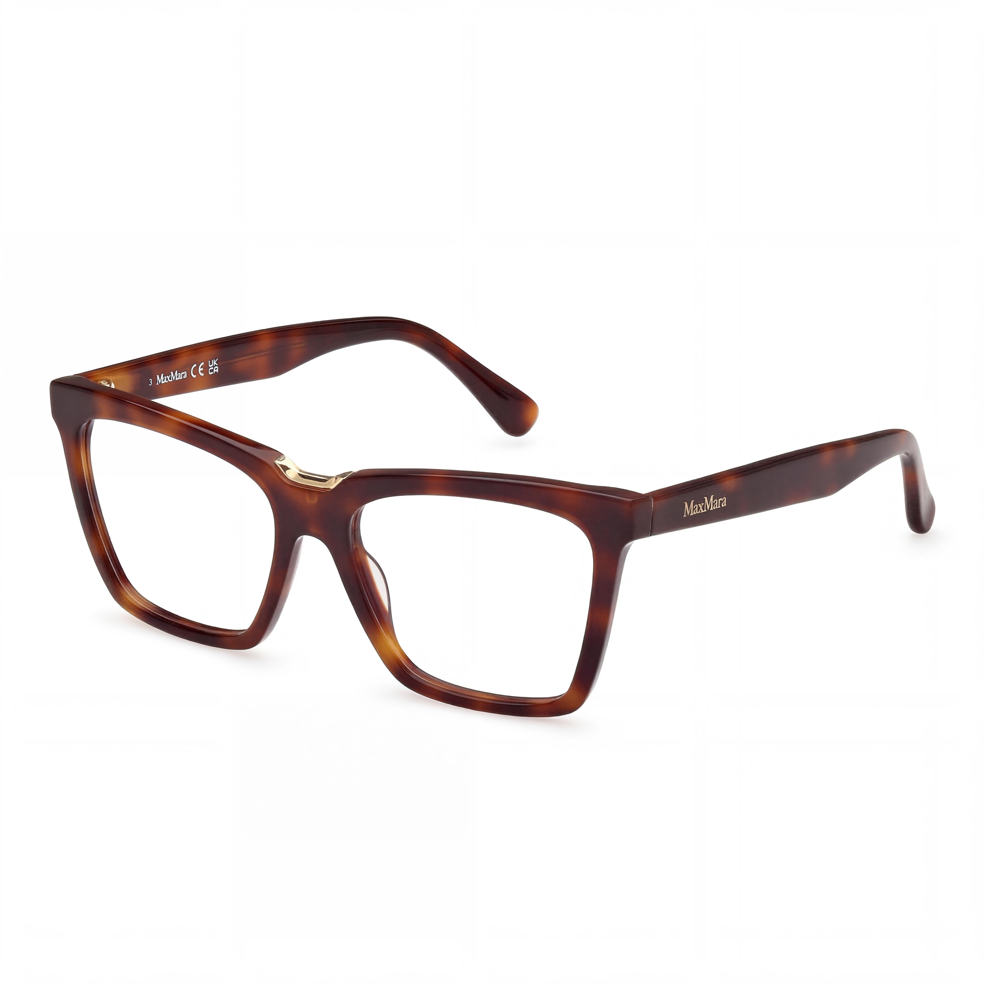 MaxMara MM5111 Women's Polarized Plastic Frame Eyewear in Dark Havana Color with 54mm Lens, Photo 1