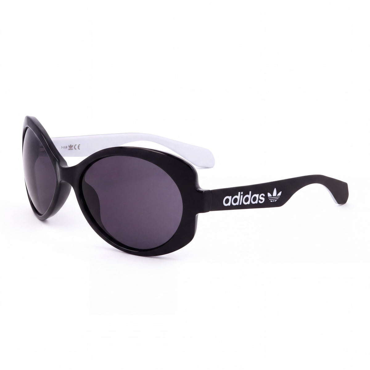 Gafas de Sol adidas Or0020 de Mujer con Marco de Plástico Brillante Negro Ahumado Lente de Policarbonato Gris Degradado con Protección UV de 56mm, Photo 1