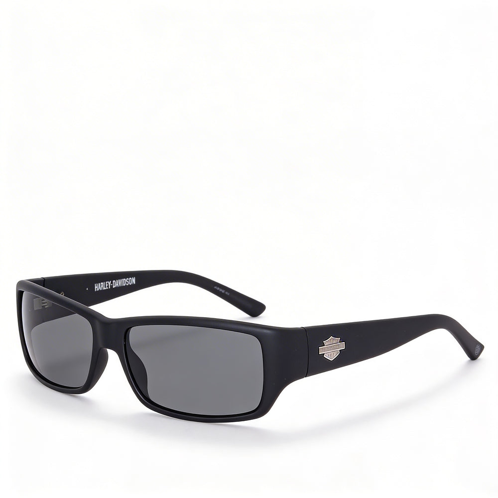 Gafas de sol polarizadas de policarbonato rectangulares Harley-Davidson Hd0860x para hombre, negro mate 62-14-37