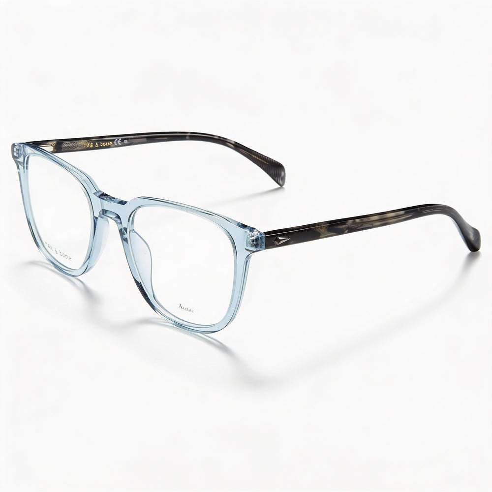 Monturas ópticas Rag & Bone RNB7052 para hombre, estilo casual, verdes, graduadas, lentes de 51 mm, puente de 18 mm, patillas de 145 mm