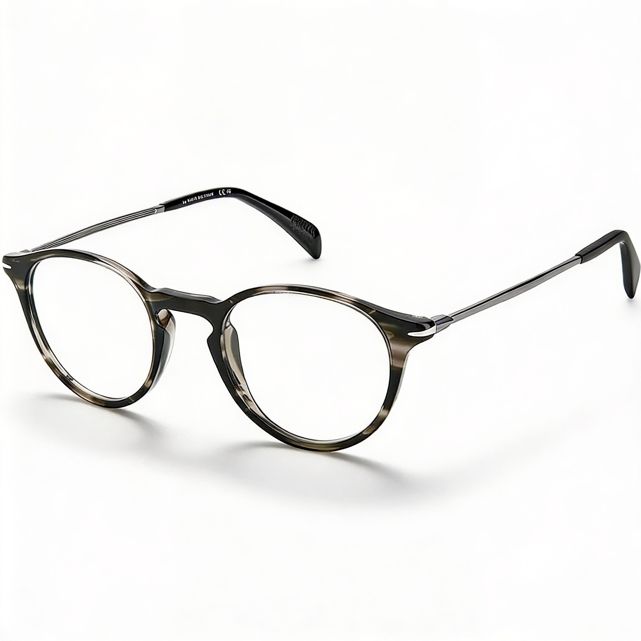 David Beckham Db 1049 Unisex Eyewear, Grey Horn Plastic Frame, Polycarbonate Non- Lenses, Size 48mm, Photo 1