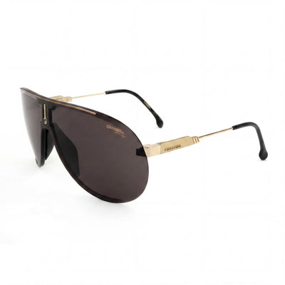 Carrera Sporty Classic Unisex Black Gold Light Brown Polycarbonate Grey Antireflex Non-Polarized Sunglasses 99-01-135
