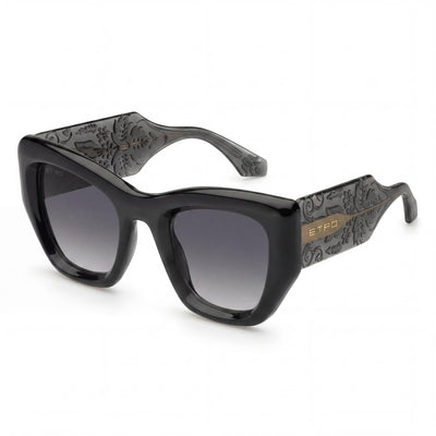 Etro Casual Unisex Polyamide Sunglasses, Gray Frame, Dark Grey Shaded Non-Polarized Lenses 51mm