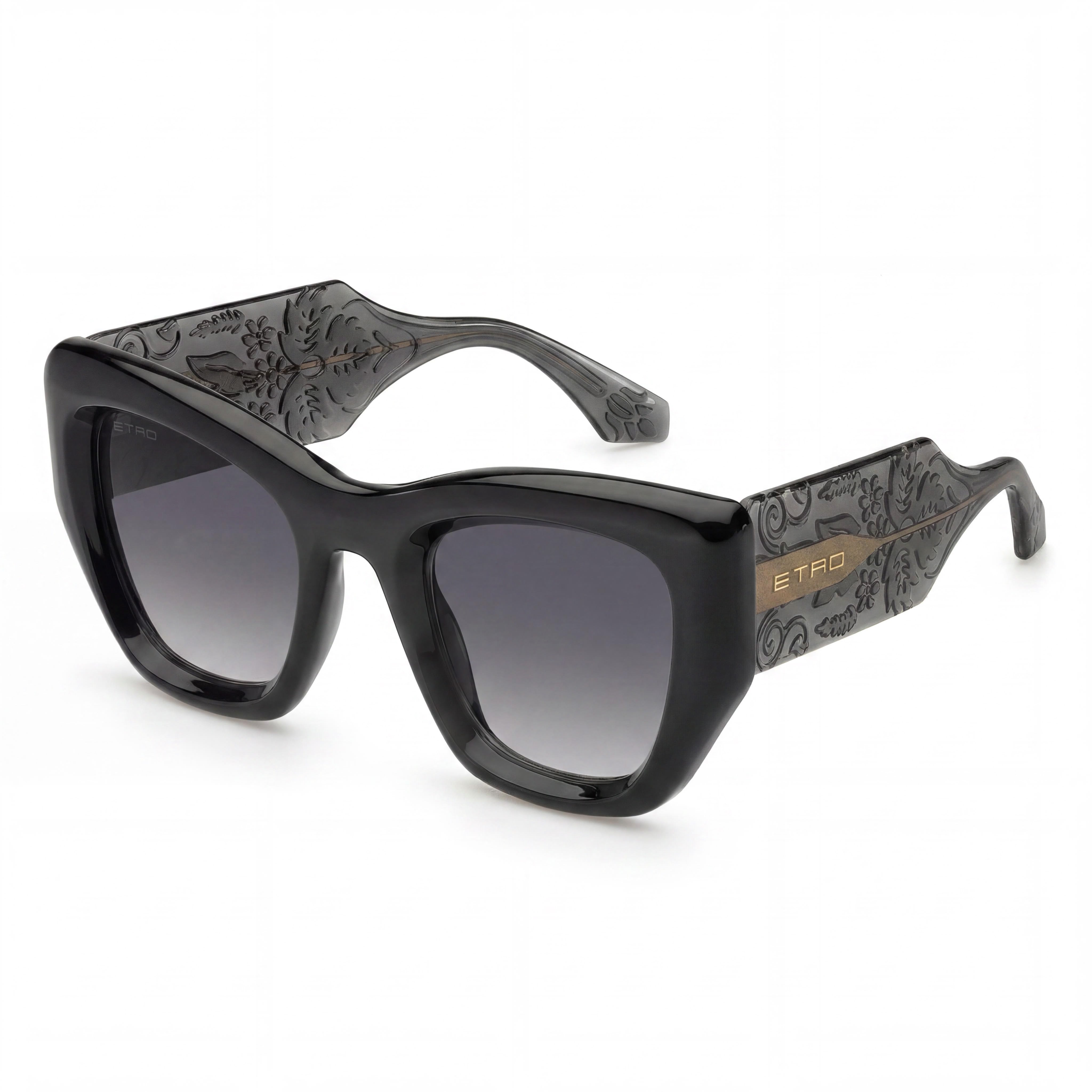 Etro Casual Unisex Polyamide Sunglasses, Gray Frame, Dark Grey Shaded Non-Polarized Lenses 51mm, Photo 1