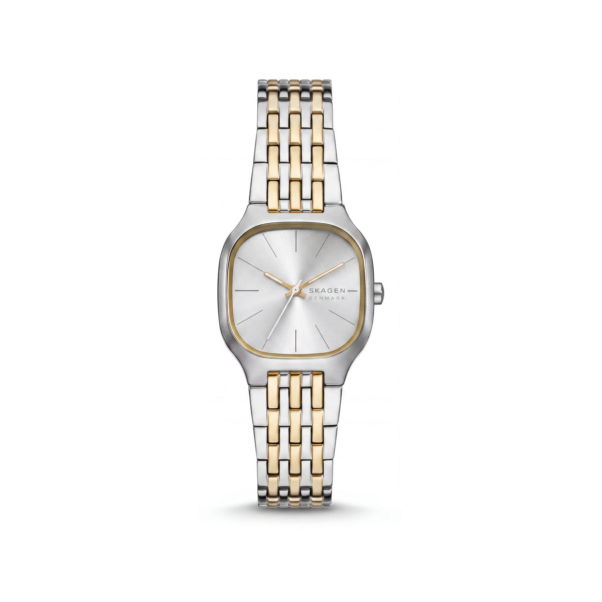 SKAGEN DENMARK Mellem Lille Reloj de mujer de 28 mm de acero inoxidable bicolor dorado y plateado resistente a los arañazos, Photo 1