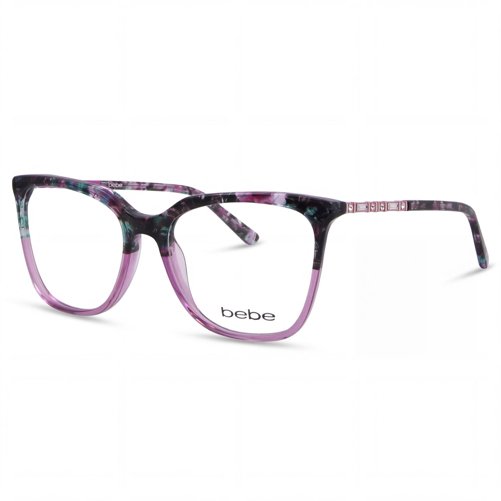Gafas graduadas de mujer bebe Bb5191 con montura redonda completa de acetato fucsia de 54 mm