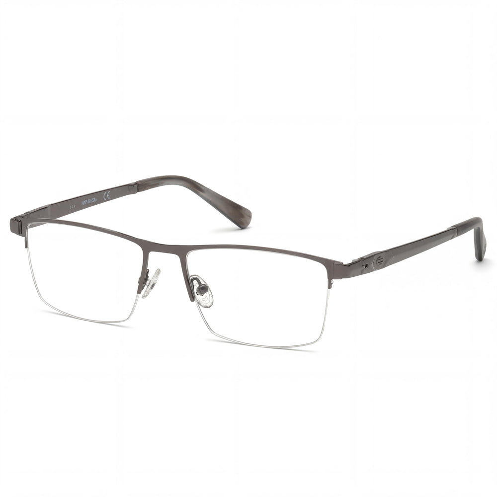 Gafas Harley-Davidson Hd0787 unisex de acero inoxidable color gunmetal sin graduar con lentes de 58 mm, puente de 17 mm y patillas de 145 mm