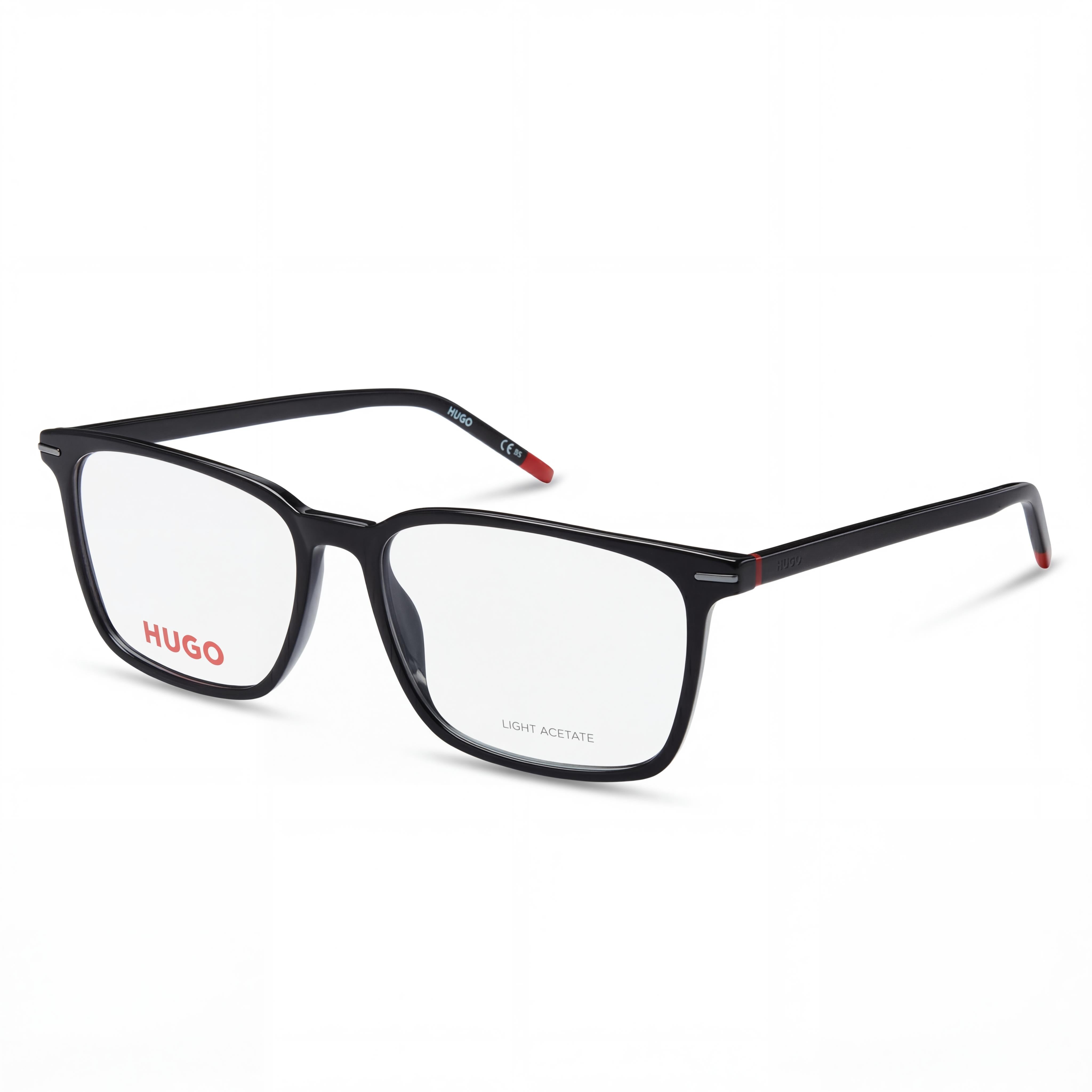 Hugo Boss 1225 Unisex Modern Style Sunglasses with Magnesium Frame and Black Polycarbonate Lenses 55mm, Photo 1