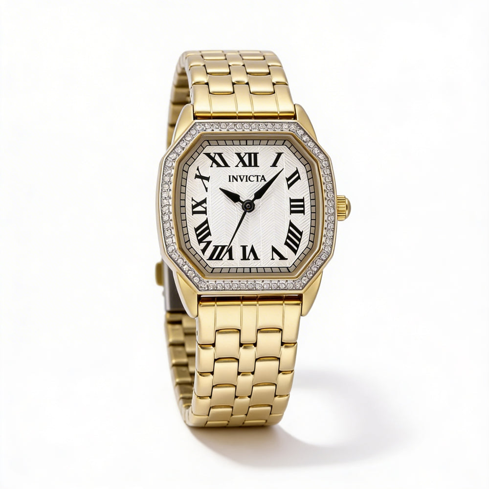 Invicta Wildflower 49000 Women's Stainless Steel Silver Dial Quartz Bracelet Watch 27mm